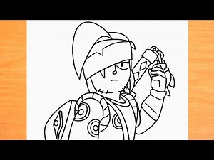 Como desenhar KENJI do Brawl Stars passo a passo