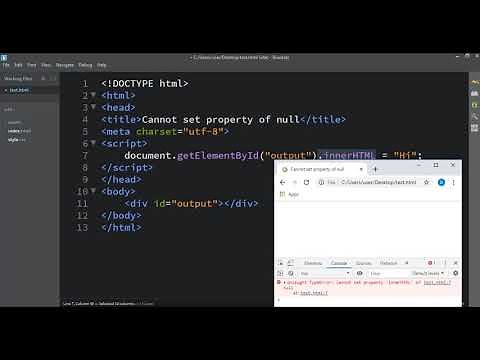 Fix Cannot Set Property of Null Error in JavaScript