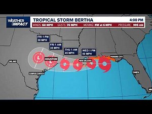 Tropical Storm Bertha | Spaghetti models, live radar, forecast cone