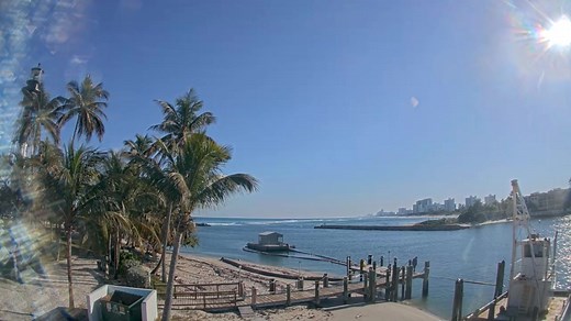 See live streaming views from the Hillsboro Lighthouse in Pompano Beach, FL. Brought to you by EarthCam and the Hillsboro Lighthouse Preservation Society catch a glimpse of Hillsboro Bay and the inlet leading into the Atlantic Ocean. The lighthouse has become a popular stop for tourists. | EarthCam