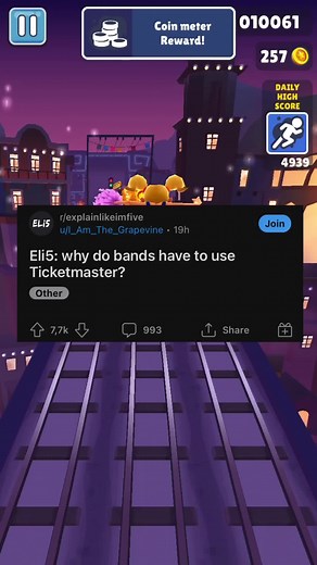 Explain like I’m five: Why do bands have to use Ticketmaster? #reddit #foryou #reddit_tiktok #redditstories