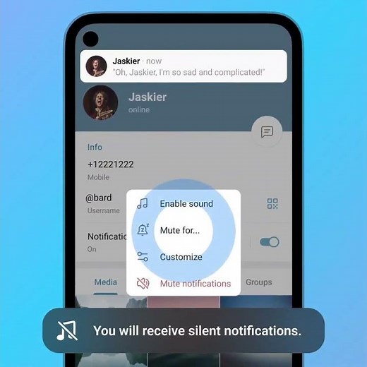 How to setup silence or mute notifications for Telegram #telegramtips