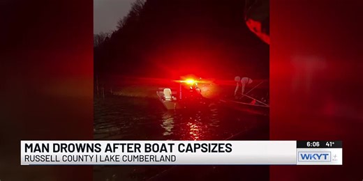 Man dies after boat capsizes in Lake Cumberland