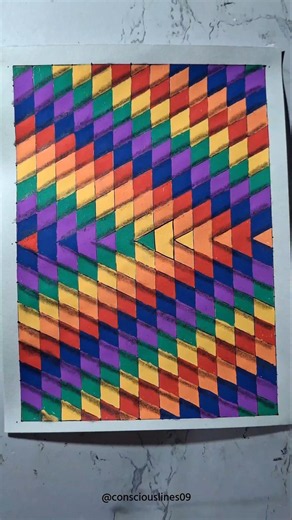 Mesmerizing Geometric Optical Illusion Drawing 🤯🎨 #shorts