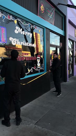 Commercial Window tint estimate process. Making sure to get an accurate measurement for our clients