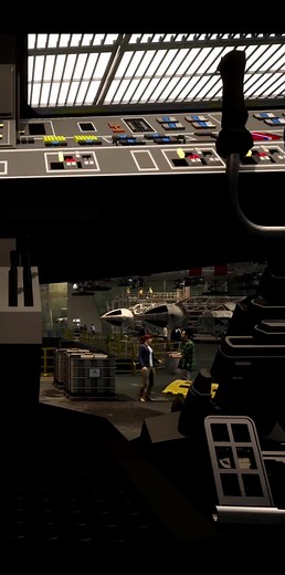 Had a go of making the Eagle cockpit with all 4 windows, allowing more visibility for the pilots. This was the best I could come up with. I think it works anyway. Take a peek. Ty. Alphan reel 37..Ancient ruins, Solarium. Hangar Bay. 2001 style. #nasabeyond #conceptart #scifiart #eve #NASA #film #Space1999 #UFO | Space:1999 by Nick Macarty