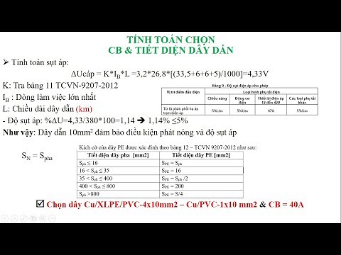 Tính toán chọn tiết diện dây dẫn theo TCVN