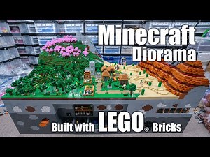 Minecraft Diorama built with LEGO Bricks