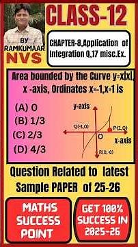| Part-1 | Class-12 | Chapter-8 | Application of Integrals | NCERT Misc.Ex-8,Qs-17 |