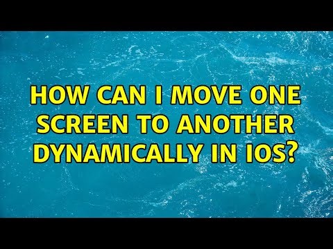 How can i move one screen to another dynamically in ios?