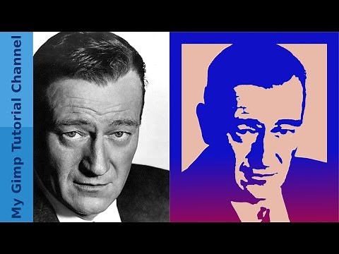 John Wayne - Pop Art Poster - mit Gimp 2.9