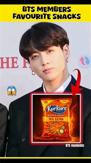 BTS MEMBERS favourite snacks || 😋😍 #viralshorts @lover_btscute555 @btsFact