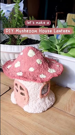 DIY Mushroom Paper Mache Sculpture Craft Tutorial