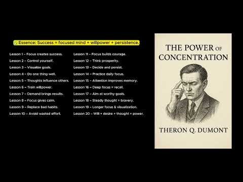 Le pouvoir de la concentration - Livre audio complet de Theron Q. Dumont
