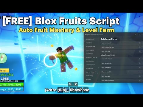 [FREE] Blox Fruits Script | Auto Fruit Mastery & Level Farm (Astro Hub) - Showcase