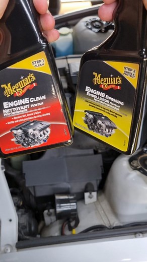 Degrease and darken your engine bay plastics with Engine Clean and Engine Dressing for that factory fresh look. #meguiars #meguiarsuk #engine #enginebay #enginedetailing #factoryfresh #detailing #detailingaddicts #automotivedetailing #automotive #carcare #cardetailing #showcars #showcar | Meguiar's