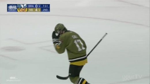 Ryder Cali scores his second of the game to extend North Bay's lead