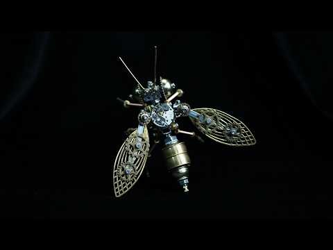 Steampunk Bumblebee (DIY Metal Assembly) (ASMR) (No Talking)