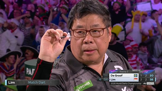 Rolling back the years! 🙌 Paul Lim proving age is just a number at Alexandra Palace! The 71-year-old's victory against Jeffrey de Graaf is the Foster's Good Call of Day Three at the World Darts Championship! | Professional Darts Corporation