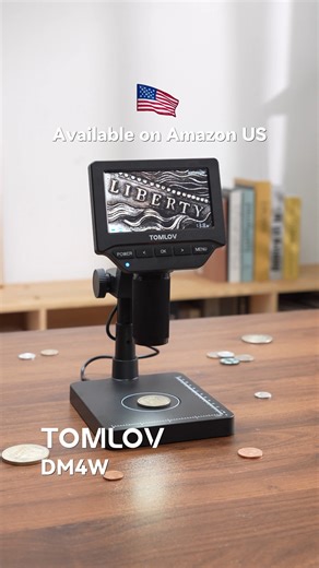 Ever wondered if your coin weighs exactly what it should? Meet the new TOMLOV DM4W Coin Microscope with Built-In Scale — see every detail and verify weight in one step. 🔗 Check it out here: 🛒 https://amzn.to/3GScmc9 🛒 https://bit.ly/458YYZ1 (Available in the U.S., Europe, Canada, and the U.K. only.) #Tomlov #CoinMicroscope #CoinCollectors #CoinFamily #NewRelease #MicroscopewithScale | Tomlov