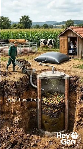 Cow Dung → Cooking Gas! 🤯 How Biogas Plant Works | Free Gas Technology