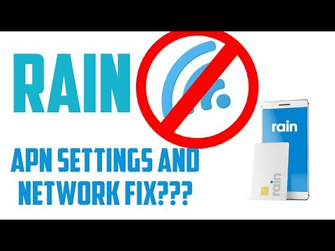 Rain sim card - APN settings and network Fix