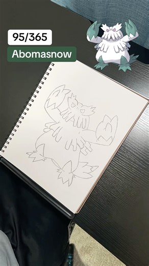 Drawing Abomasnow #drawing #pokémon #pokemon #pierrebourne #sinnoh #draw #artist #nintendo #art
