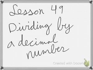 Saxon Math Course 1 lesson 49