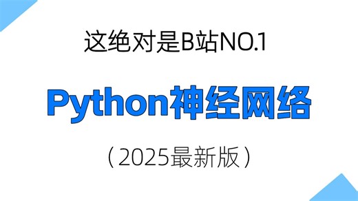 【Python神经网络教程】2025年最新版 | B站播放量超高的Python教程