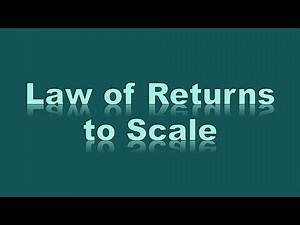Law of Returns to Scale