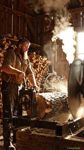 The Power of Steam 💨 #woodworking #sawmill #engineering