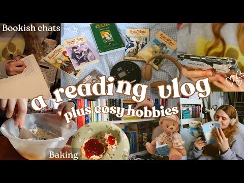 a cosy reading vlog 📚 Organising Bookshelf, Baking, Reading ✨️ Romanticising a cosy hobby day