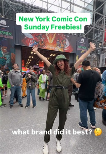 the best stuff is free stuff 🤩which booth had the best giveaway? not pictured: the disorienting journey to get to each booth at the height of comic con foot traffic @New York Comic Con #nycc #comiccon #free #giveaway #nyc