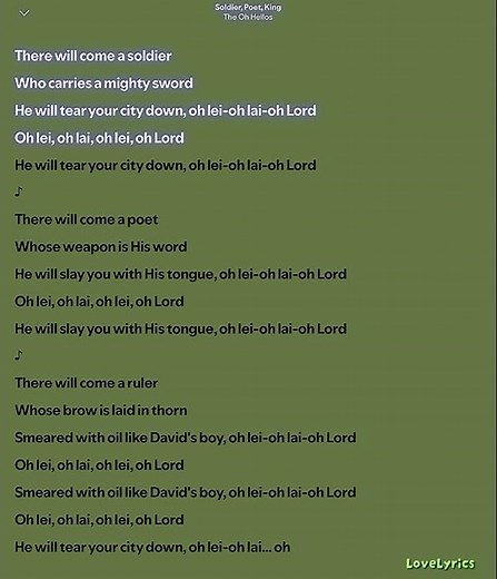 Soldier, Poet, King - The Oh Hellos 🎶🎤🎧 | #lyrics #song #music