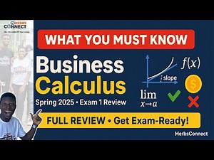 Exam 1 Spring 2025 Business Calculus | UIC | What You MUST Know Before Test Day | Full Review