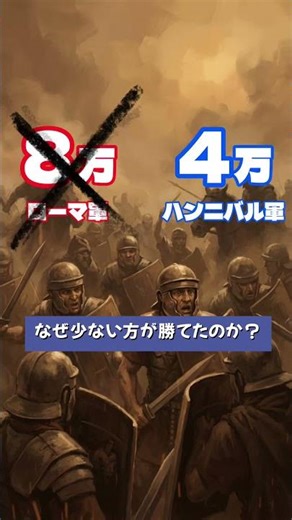4万で8万を倒した男の戦術、 2000年後も世界が学んでいる【ハンニバル】#世界史 #歴史 #ローマ