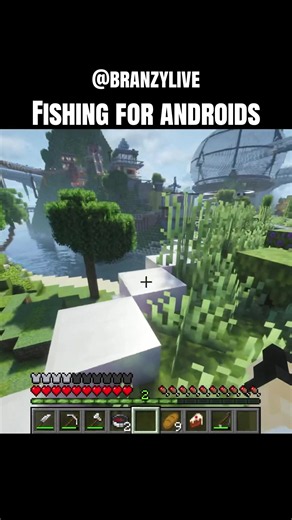 Some fun light hearted android fishing on the super whimsy filled not quite human! ☺️😭 From @Branzylive Not Quite Human episode 5 with @KatieGoBrr 🌷 #nqh #notquitehuman #katiegobrr #branzycraft #branzy