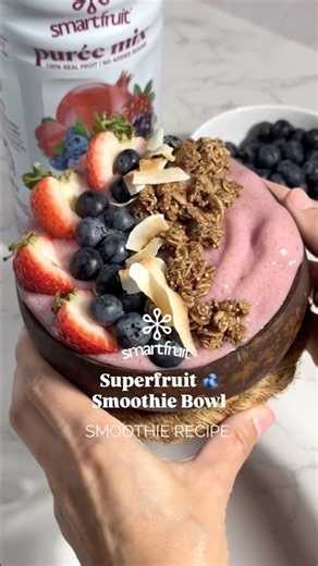This smoothie bowl is STUNNING 🫐✨ #recipe #foodvideo #trending