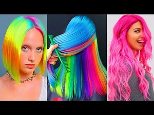 What Hair Color Is The Best For Your Skin Tone? Best Colorful Neon Hair Color Tutorial Compilation
