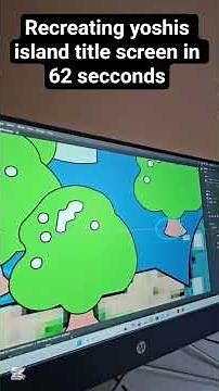 recreating yoshis island title screen in 62 seconds or more