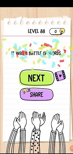 Brain test level 88 Who wins the battle? 100 Knights vs 100 Barbarians Walkthrough