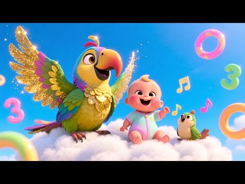 Magic Parrot Learns 123 🦜🔢 Fun Counting Song for Kids | Learn Numbers with Parrot