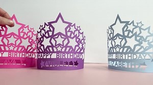 Princess Tiara SVG Template: Paper Birthday Crown Template, Add Custom Name (digital Download) - Etsy