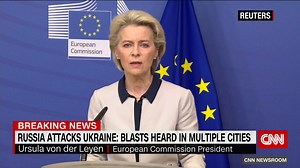European Commission President Ursula von der Leyen and the High Rep. of the European Union for Foreign Affairs Josep Borrell speak out against Russia's decision to attack Ukraine. | CNN