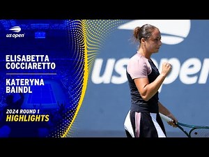Elisabetta Cocciaretto vs. Kateryna Baindl Highlights | 2024 US Open Round 1