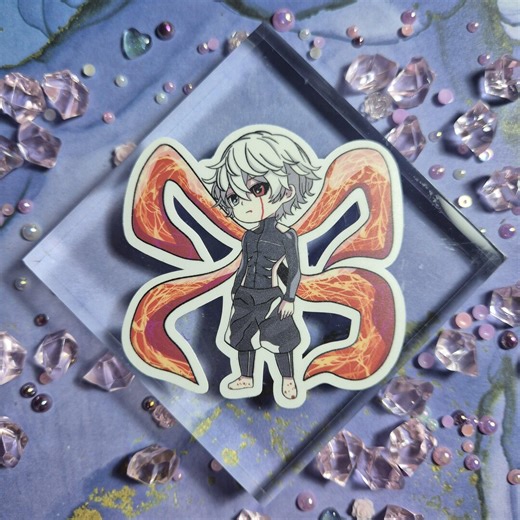 Ken Kaneki Chibi Vinyl Matte Sticker - Etsy