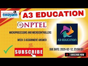 NPTEL Microprocessors and Microcontrollers Week 3 Assignment 3 Answers Solution Quiz | 2025 - Jan
