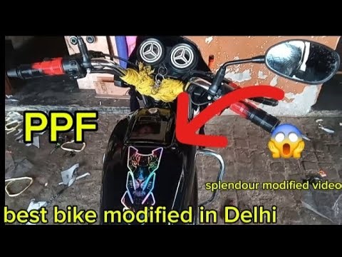 best bike modified in Delhi ll splendour modified video 😍