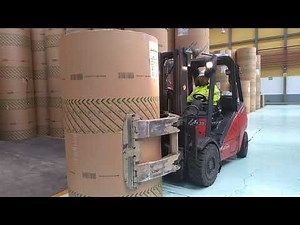 Operacion de Montacargas con clamp