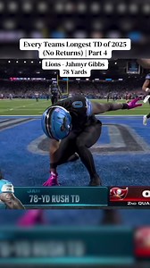Every Team's Longest TD of 2025 (No Returns) — Part 4